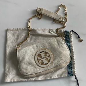 Tory Burch white leather crossbody